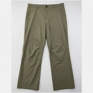 Paskho Wild Long Haul Flight Pants Mens XL‎ Brown Tech Stretch Utility Travel